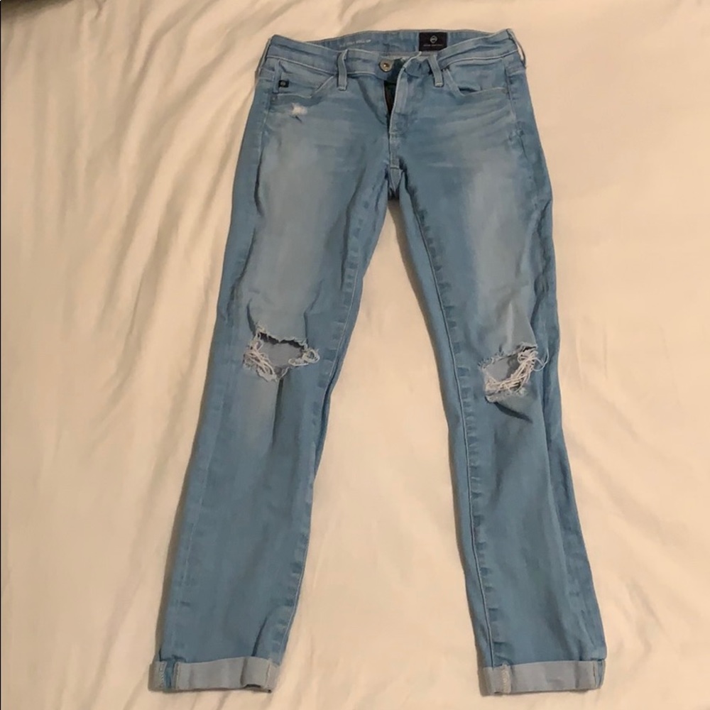 Adrianno Goldshmeid “cigarette roll-up” jeans